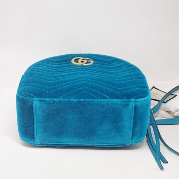 Auth Gucci Marmont GG Velvet Backpack Bag - Picture 7 of 9